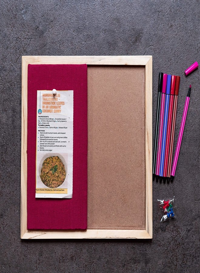 IVEI Wooden DIY Wooden Combination of Pin Board & Hobby Board for Painting - Bulletin Board - Wood Sheet for Painting, Craft, Decoupage, Resin Art Work & Decoration - Wine - Image 2
